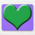 Green Heart Purple Mouse Pad mousepads by livegreendesigns Green Heart Purple Mouse Pad mousepads