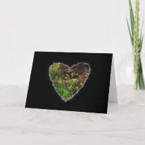 Green Heart Romance Valentine Love cards