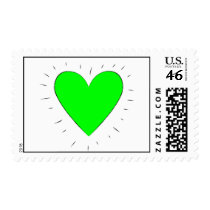 Green Heart - Stamp