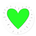 Green Heart - Stickers