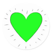 Green Heart - Stickers
