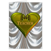 Green Heart Teacher cards