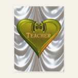 Green Heart Teacher Post Cards