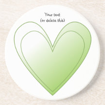 Green hearts coaster