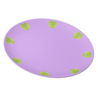 Green Hearts Plate