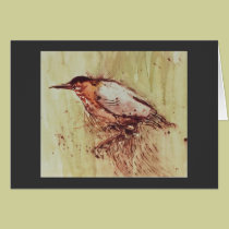 Green Heron - water bird Note Card cards