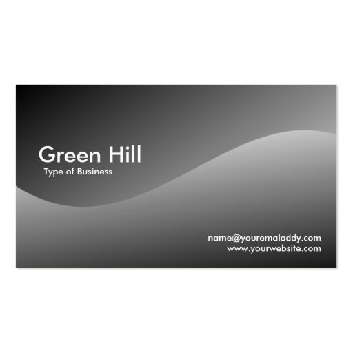 Green Hill 3 Business Card Templates (front side)