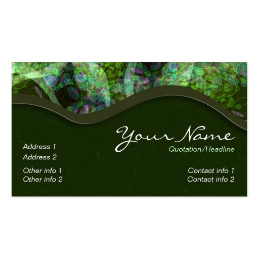 Green Hills Business Card (front side)