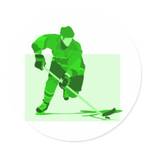Green Hockey Logo stickers