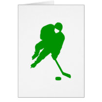 Green Hockey Player Card