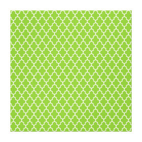 Green Holiday Cheer Quatrefoil Pattern Canvas Prints