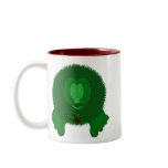 Green Holly Tie Pom Pom Pal Mug