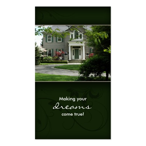 Green Home Real Estate House Business Card