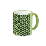 Green Honeycomb with Snowflake Mug mugs
