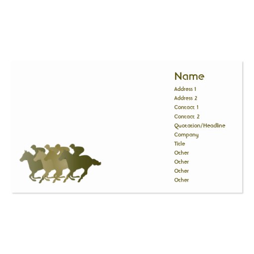 Green Horse - Business Business Card Template (front side)