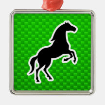 Green Horse Ornaments