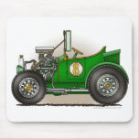 Green Hot Rod Car Mouse Pad