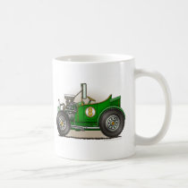 Green Hot Rod Car Mugs mugs