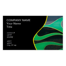 green hotrod flames on black business cards