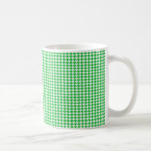 Green Houndstooth Mugs