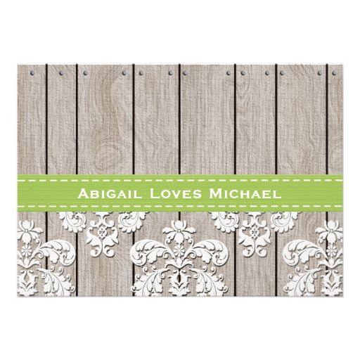 Green Hydrangea Monogram Mason Jar Bridal Shower Custom Announcement