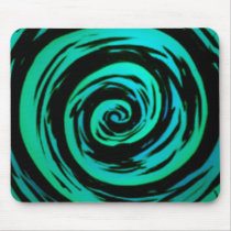 Green Hypnotic Swirl Art mousepads by GroovyFinds Green Hypnotic Swirl Art mousepads