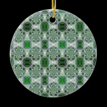 Green Ice Christmas Plaid Pattern Ornament ornaments