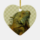 Green Iguana Christmas Tree Ornaments