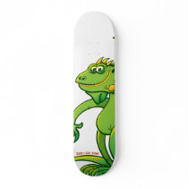 Green Iguana Giving an Idea Skate Boards