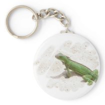 Green Iguana Lizard Keychain