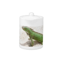 Green Iguana Lizard Teapot
