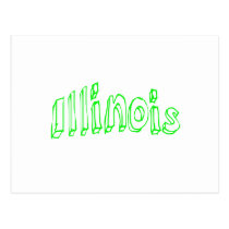 Green Illinois Postcard