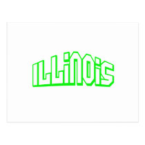 Green Illinois Postcard