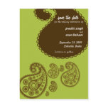 Green Indian Save the Date Green Indian Save the Date