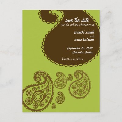 Make a statement with this lovely save the date card for your Indian wedding