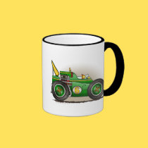 Green Indy Race Car Mugs mugs