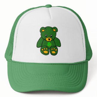 Green Irish Bear hat