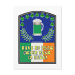 Green Irish Beer is Here Postcards