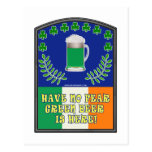 Green Irish Beer is Here Postcards