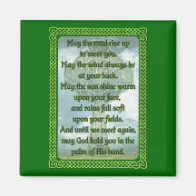 Green Irish Blessing Magnets