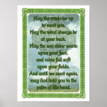 Green Irish Blessing Print
