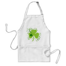 Green Irish Shamrock Aprons