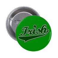 Green Irish Shamrock Button