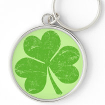 Green Irish Shamrock Key Chains