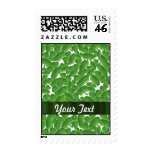 Green Irish shamrocks personalized Stamp