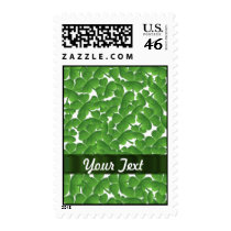 Green Irish shamrocks personalized Stamp