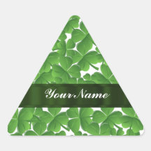 Green Irish shamrocks personalized Sticker
