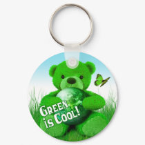Green is Cool! Keychain by Special_Occasions Green is Cool! Keychain