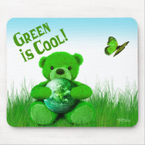 Green is Cool! Mousepad by Special_Occasions Green is Cool! Mousepad