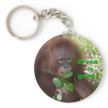 Green is Good Great Ape Fan Keychain